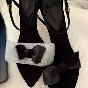 SCHUTZ Black Heels with Bow Accent NEW